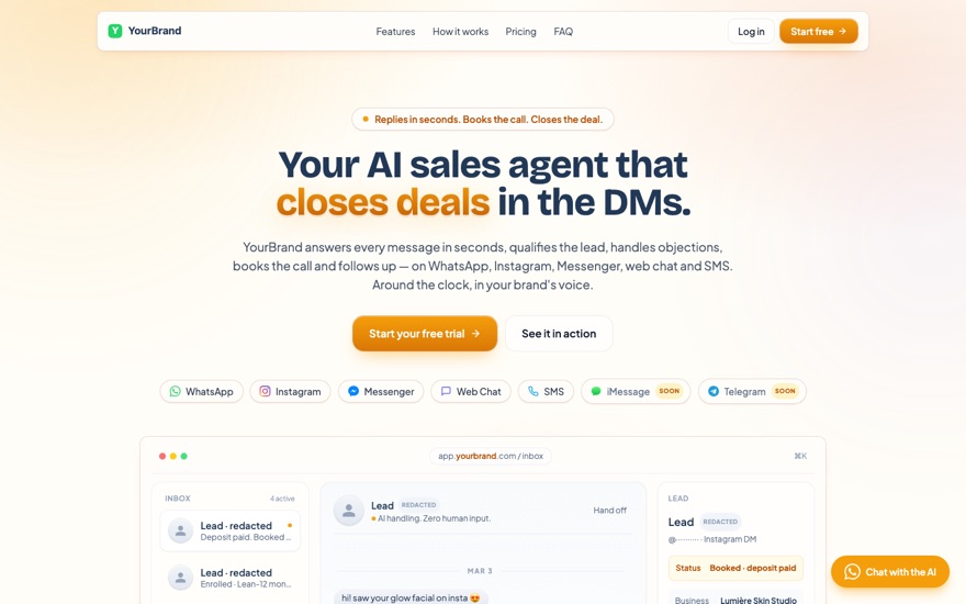 Website template, Ember design